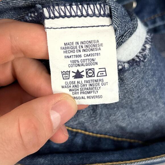 Tommy Jeans dark Wash Blue Full Button Collared Denim Jacket Womens Size Large - Picture 4 of 7